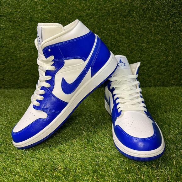 Size 11W (9.5M) | Air Jordan 1 Mid 'Kentucky Blue' BQ6472-104 - Picture 1 of 11